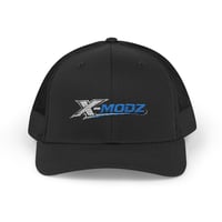 Image 1 of Trucker Cap — X-Modz Retro Racing Logo Snapback