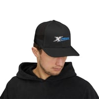 Image 3 of Trucker Cap — X-Modz Retro Racing Logo Snapback
