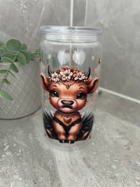 Cow 16oz acrylic tumbler - black tutu