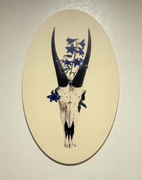 Image 1 of "Full of Poison" Oval Canvas Print 