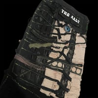 Image 4 of Crust sludge green stitched bandage patched apocalypse punk leg warmer boot covers