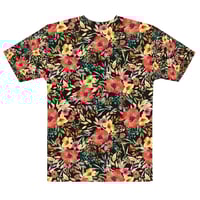 Image 4 of Untamable - Men’s/Unisex All Over Print Botanical - Cotton Shirt - Crew Neck T-Shirt - Floral