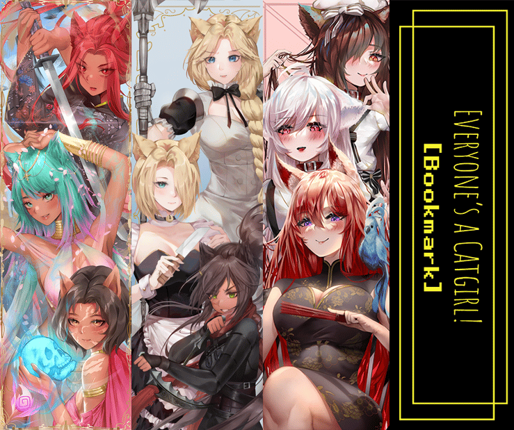 Image of Everyone's a Catgirl! Metallic Foil Bookmark