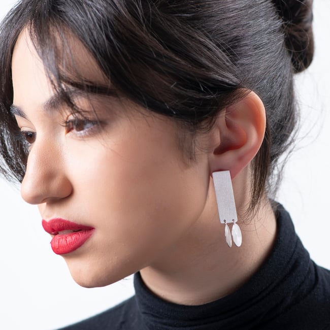 EARRINGS  silver #039-08