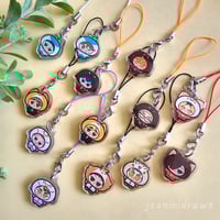 Image 2 of haikyuu little beans ✨ mini epoxy acrylic phone charm