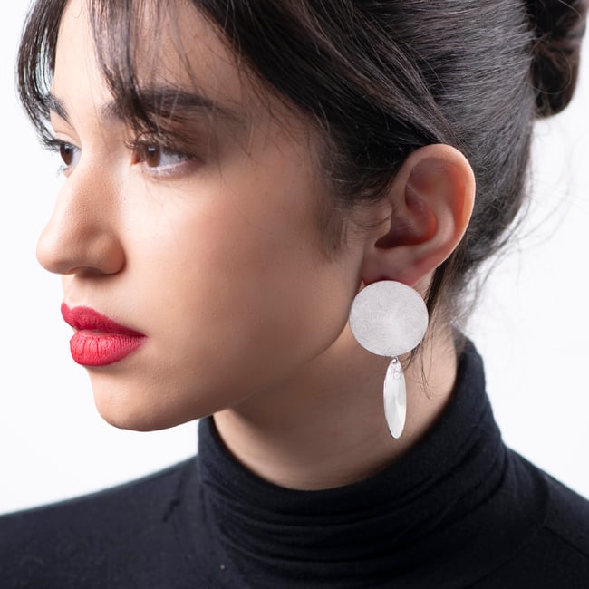 EARRINGS  silver #039-45