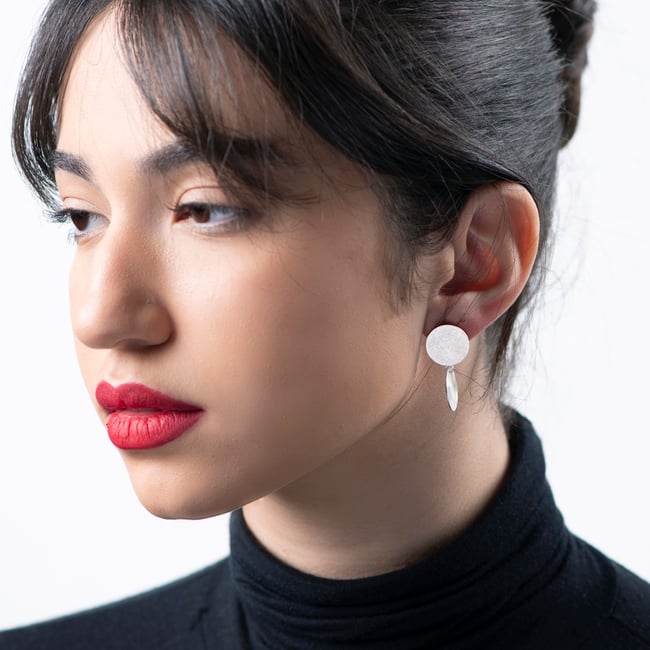 EARRINGS  silver #039-55