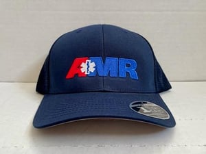 Image of AMR Navy Blue Trucker snapback hat