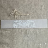 Image 4 of Venetian floral lace white ink printed vellum paper belly bands  PACK of 10