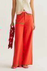 Image 1 of  Pantalón wide leg rojo