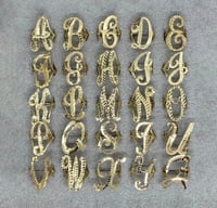 Image 4 of Custom 18k gold plated initial  ring