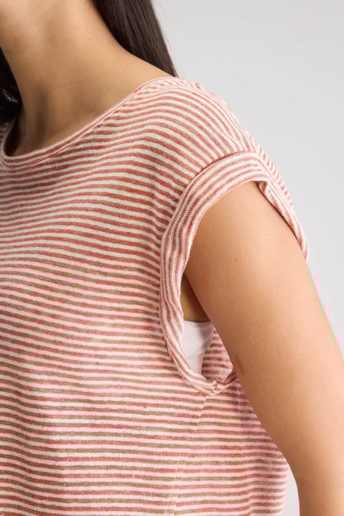 Image of 1-Camiseta Vlyn Stripe rojo blanco
