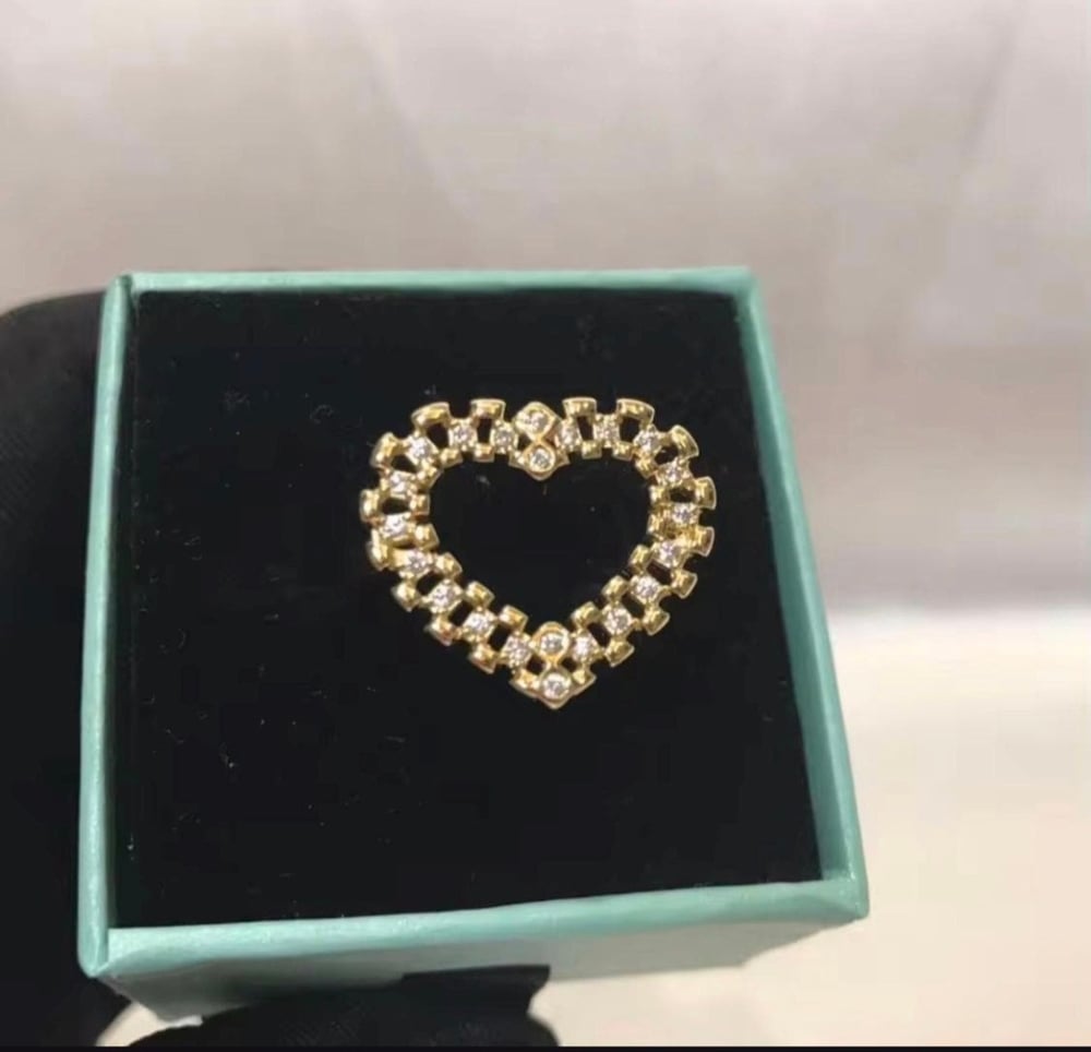 Image of Heart framed cz rollie