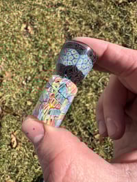 Image 1 of Rainbow with red black and teal 18mm slide