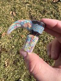 Image 2 of Rainbow with red black and teal 18mm slide