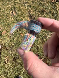 Image 3 of Rainbow with red black and teal 18mm slide