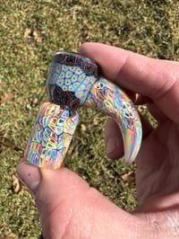 Image 4 of Rainbow with red black and teal 18mm slide