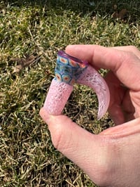 Image 2 of Pink and rainbow 18mm slide w/ lip wrap