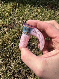 Image 3 of Pink and rainbow 18mm slide w/ lip wrap