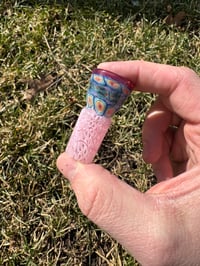 Image 4 of Pink and rainbow 18mm slide w/ lip wrap