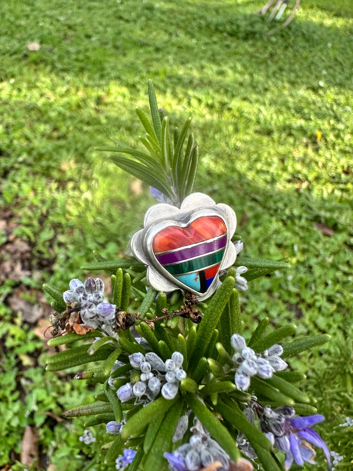 Image of Inlay Heart Ring 