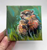 Image 3 of On Watch – sweet groundhog painting