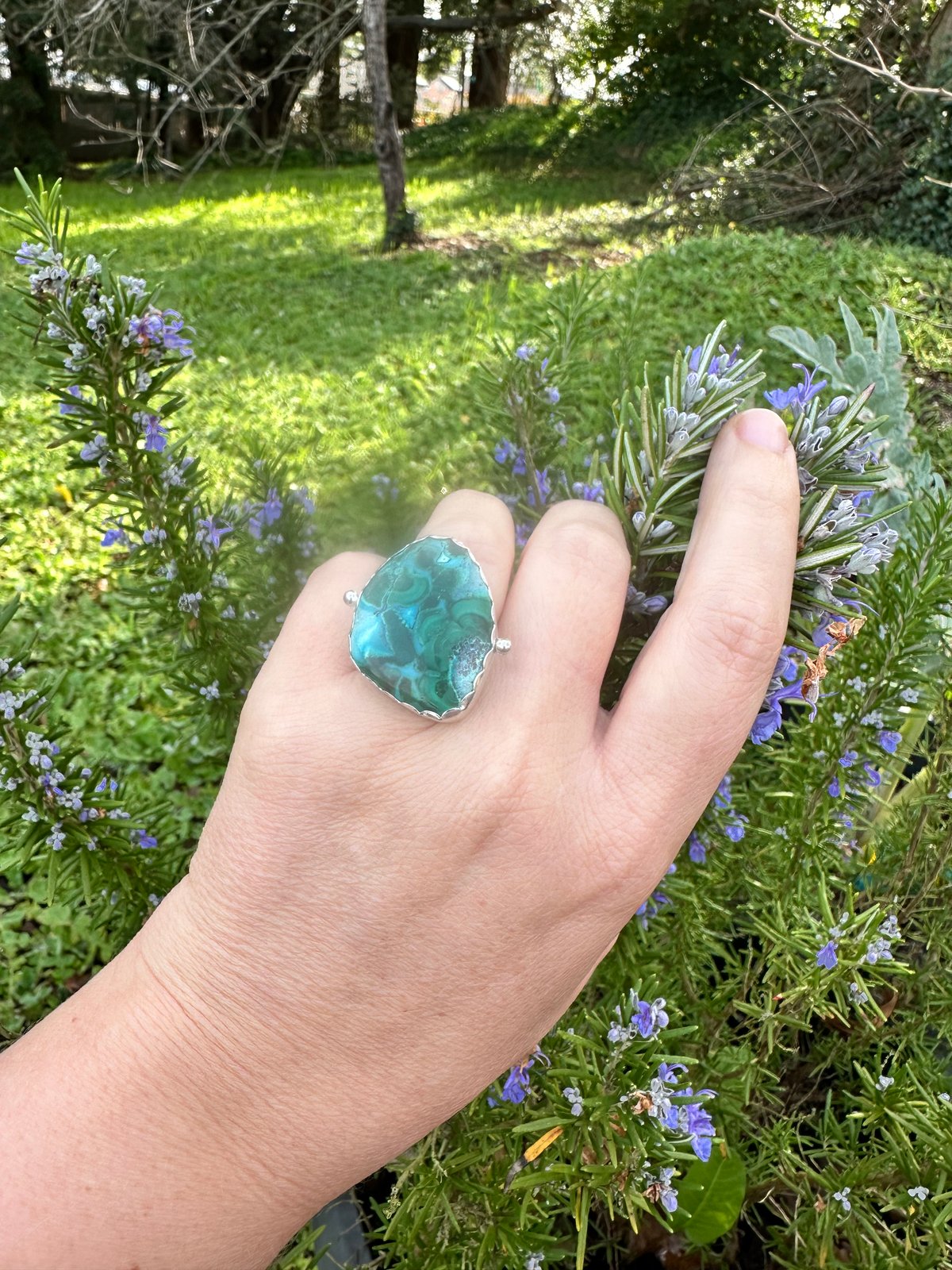Image of Large Chrysocolla Ring 