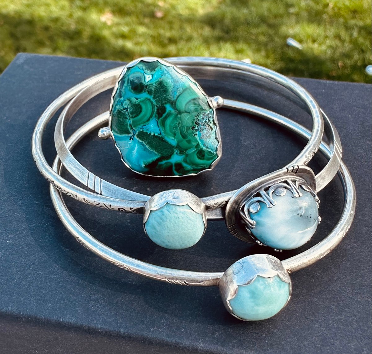 Image of Larimar Bangle #1
