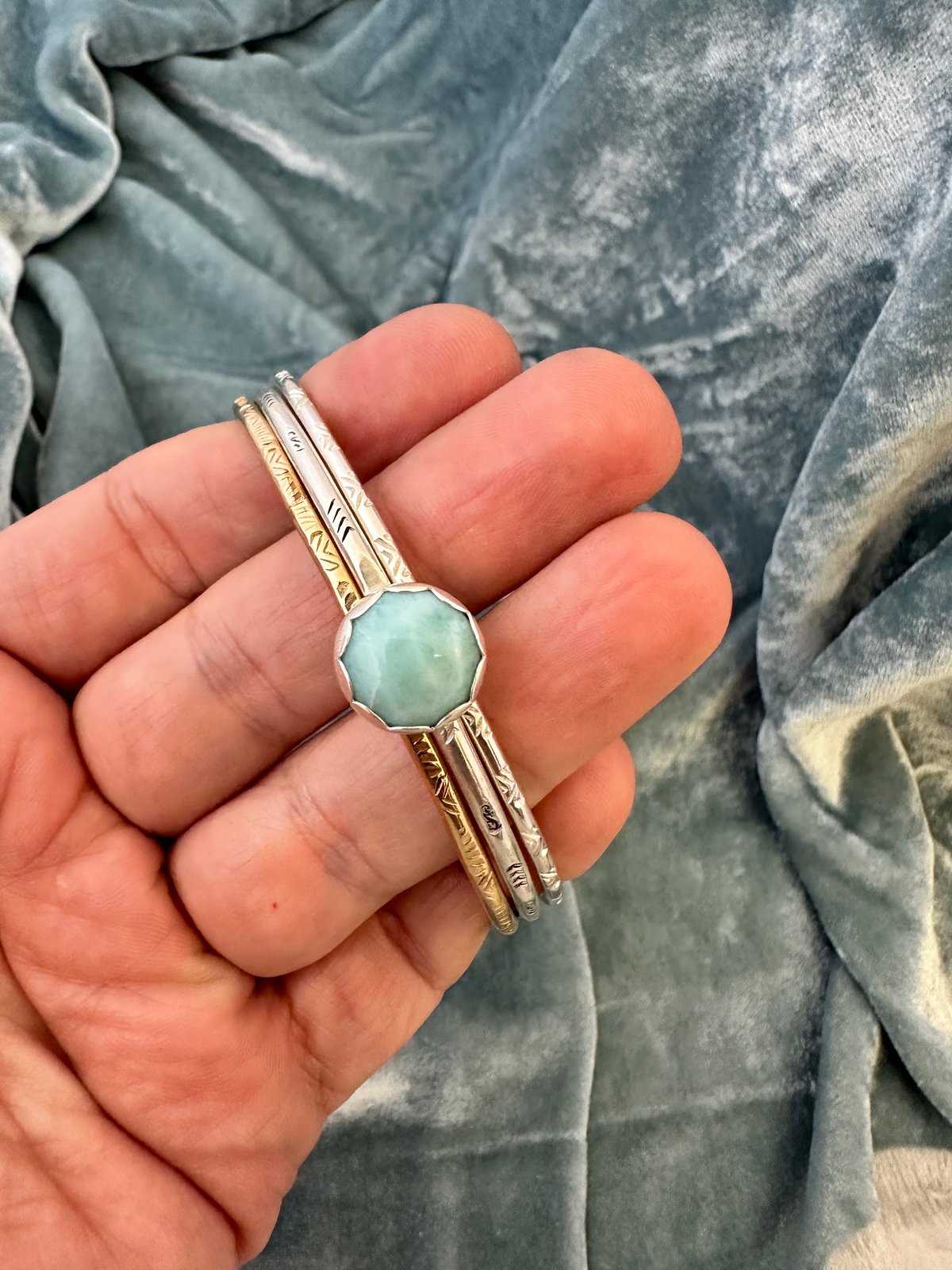 Image of Larimar Bangle #1