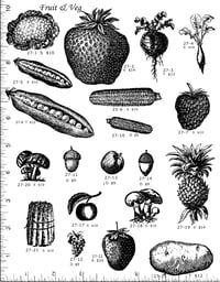 Image 1 of Fruit & Veg Rubber Stamps P27