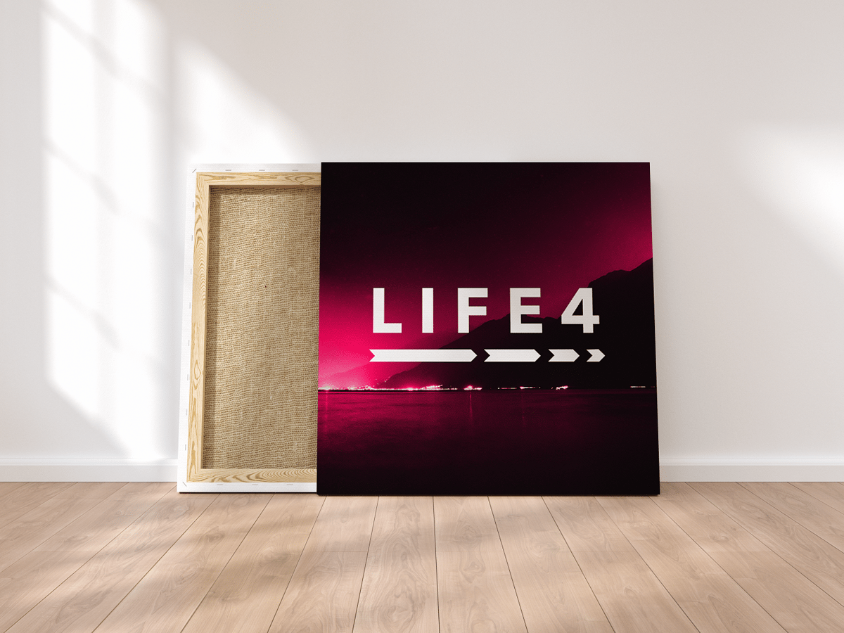 Image of LIFE4 Ocean Glow 12"x12" Canvas w/ Wooden Frame
