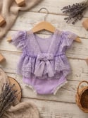 The Seraphina | Lavender Lace Newborn Photography Romper