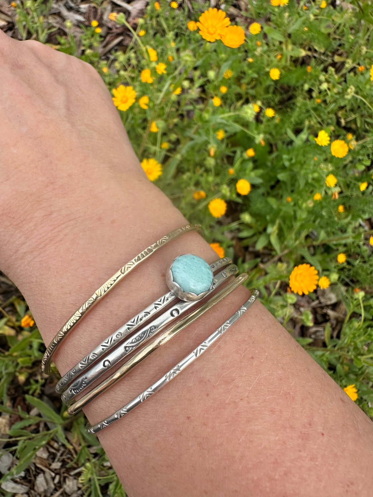 Image of Larimar Bangle #2