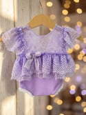 The Seraphina | Lavender Lace Newborn Photography Romper