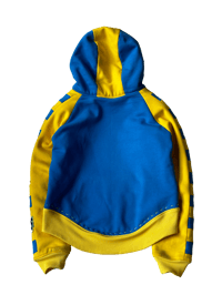 Image 2 of FUR HOODIE UNIVERSITÉ BLUE/YELLOW