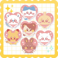 Image 1 of heart stickers ✨ CLEAR waterproof vinyl sticker