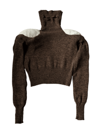 Image 2 of SWEATER CAGOULE BROWN
