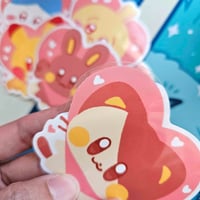 Image 3 of heart stickers ✨ CLEAR waterproof vinyl sticker
