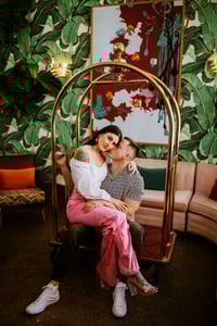 Image 5 of 12:30-Indoor Engagement Session at the Dwell Hotel with Bailey Hill of Blackbird & Rye