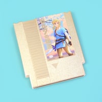 Image 2 of Custom Breath of the Wild Gold NES Cartridge Legend of Zelda Collectible 