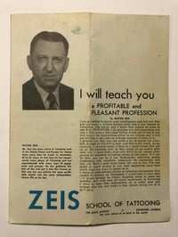 Image 2 of 1950’s Milton Zeis Tattoo sales pamphlet 