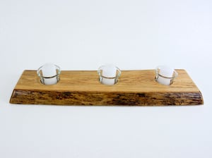 Image of Ashwood Votive Candle Holder, Live Edge Wood, Rustic Home Decor, Table Centerpiece