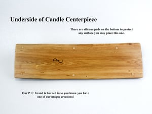 Image of Ashwood Votive Candle Holder, Live Edge Wood, Rustic Home Decor, Table Centerpiece