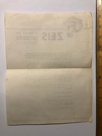 Image 2 of Zeis School of tattooing enrollment flyer 1950’s 