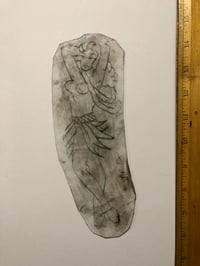 Image 2 of Brooklyn Blackie Signed acetate pinup hula girl 