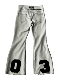 Image 2 of PANT UNIVERSITÉ CUIR BEIGE