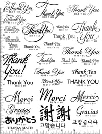 Image 1 of Thank You Rubber Stamps P85