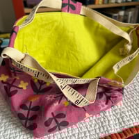 Image 3 of Fuschia Folk Flowers Tabbed Drawstring