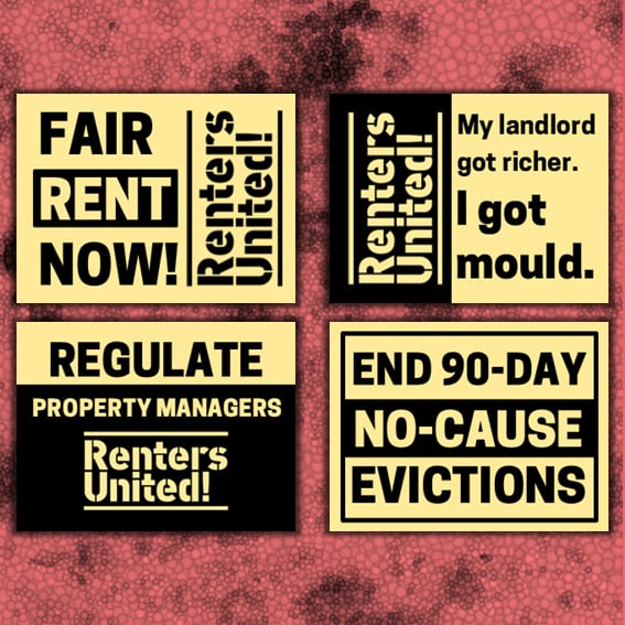 Image of Renters United Stickers!