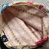 Image 3 of Cream Felines Tabbed Drawstring